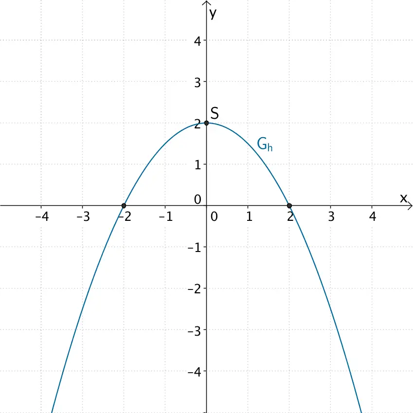 Graph der Funktion h