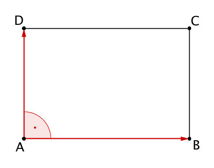 Rechteck \(ABCD\) mit [AB] ≠ [AD] und [AB] ⊥ [AD]