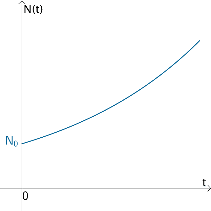 Graph einer exponentiellen Wachstumsfunktion