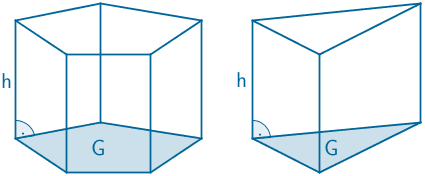 Prismen mit Fünfeck bzw. Dreieck als Grundfläche